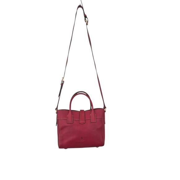 Dooney & Bourke Florentine Vachetta Red Leather Amelie Tote Purse Luxury Classic - Picture 2 of 9